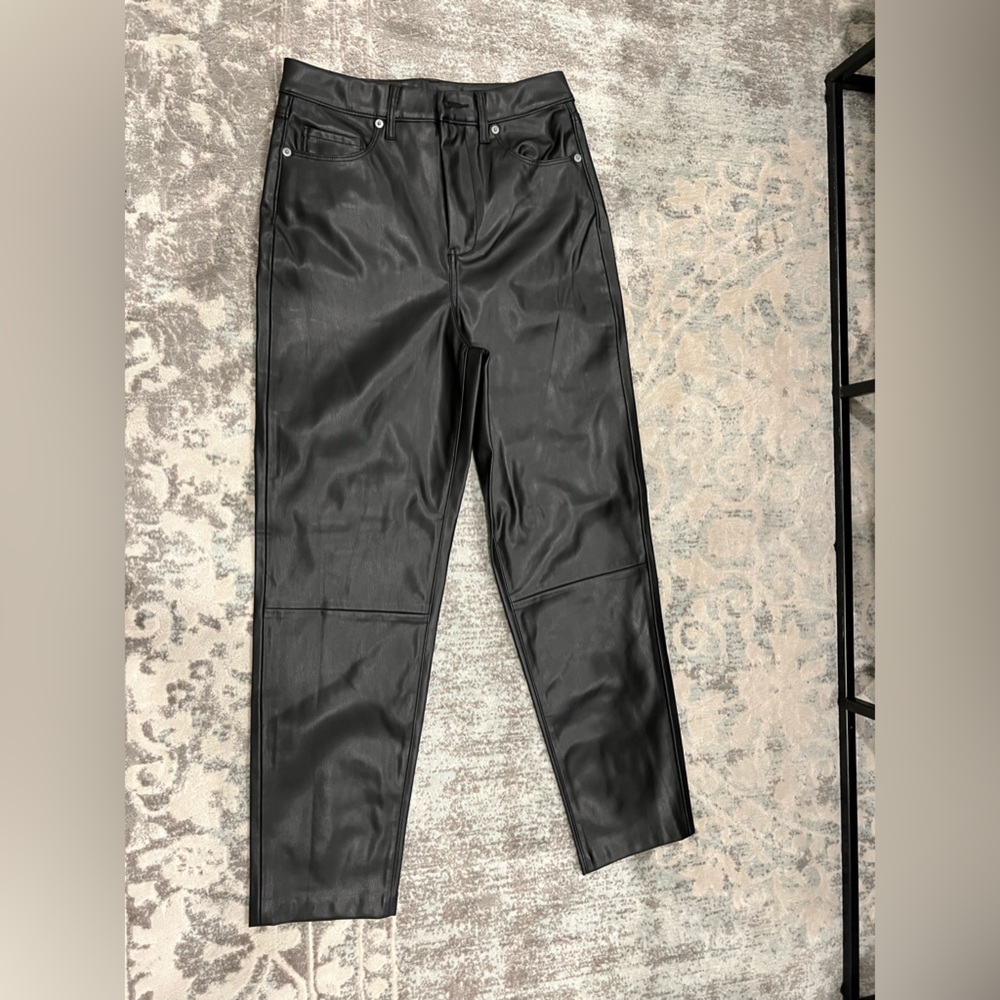 Black leather pants. Size 27. Great condition!!